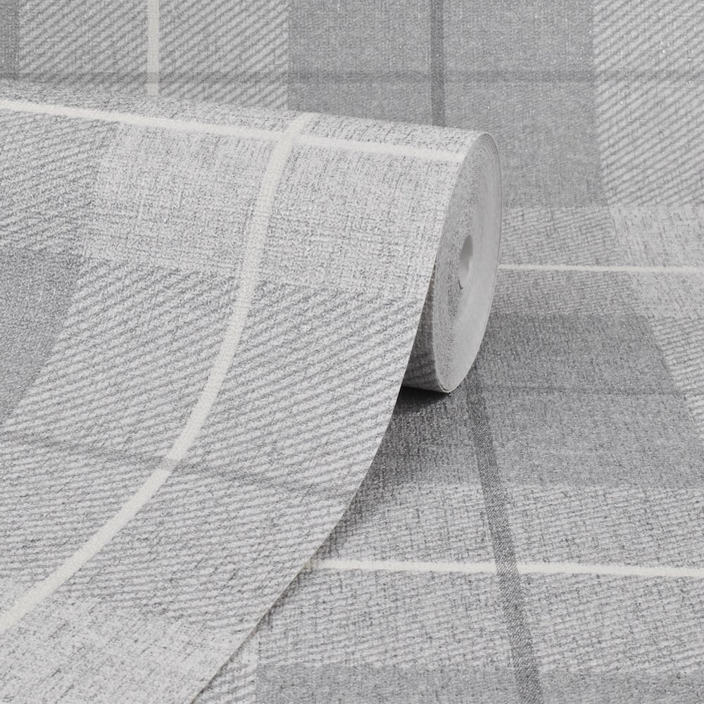Arthouse Country Tartan Grey Wallpaper 294901