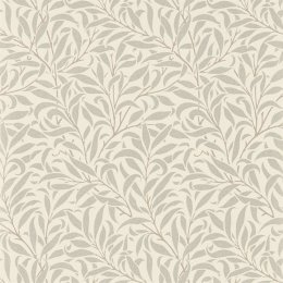 Morris & Co Pure Willow Bough Ecru & Silver Wallpaper