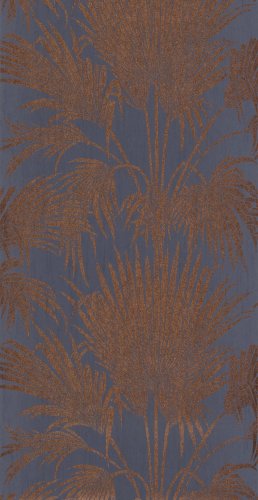 Casadeco Josephine Foil Blue/Copper Wallpaper