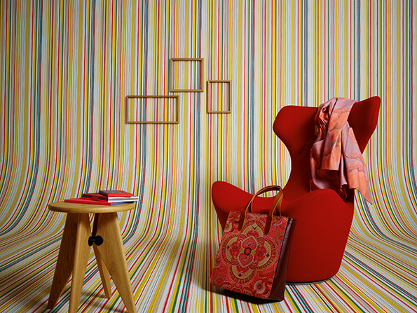 Lively stripe wallpaper by Oilily