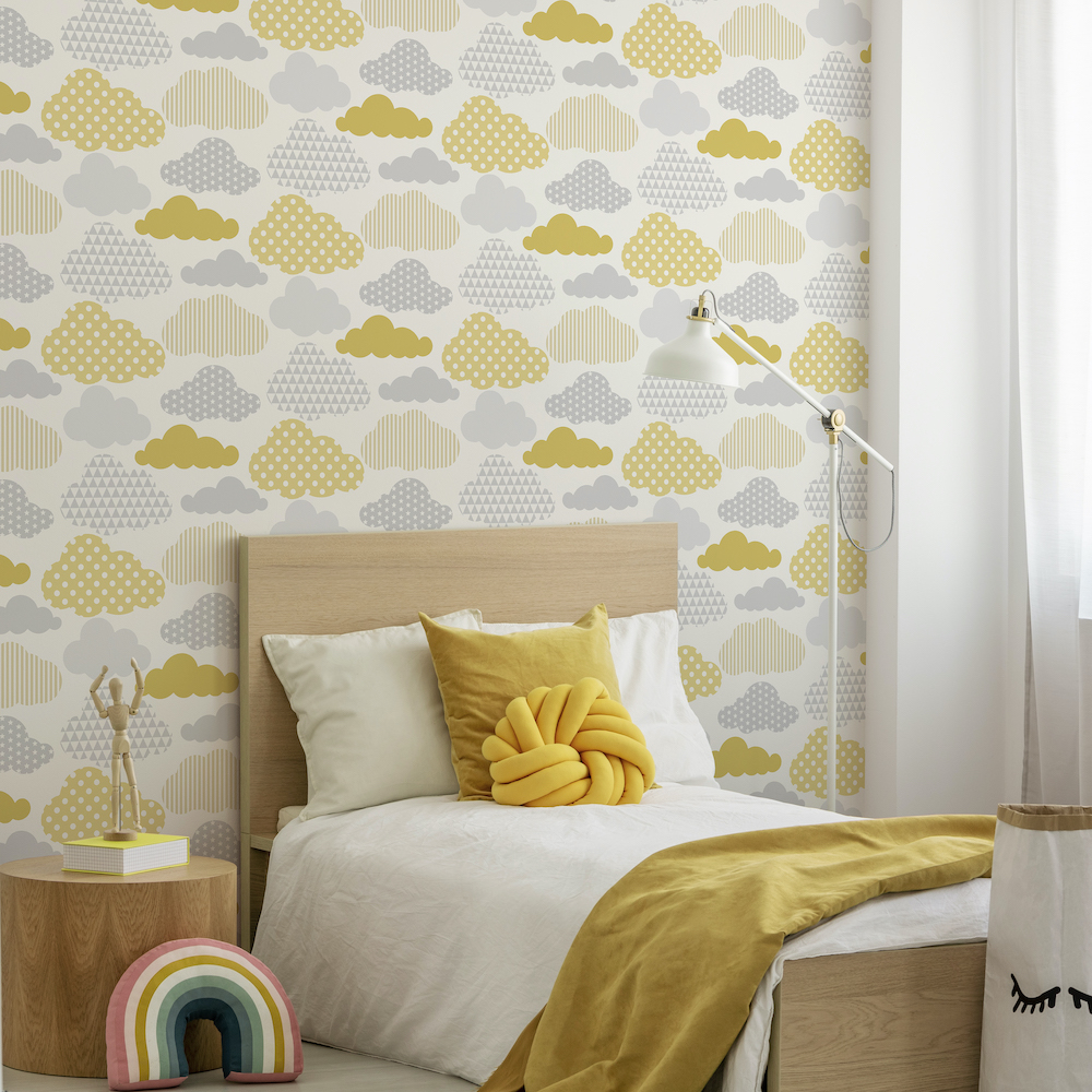 Superfresco Easy Clouds Yellow Wallpaper 108267