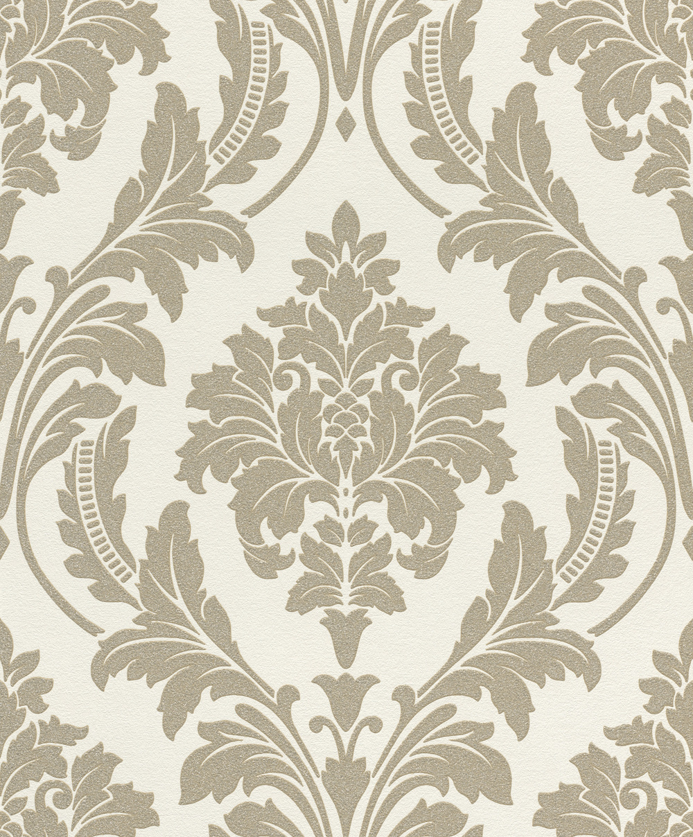Rasch Shimmering Damask Antique Gold Wallpaper 541632