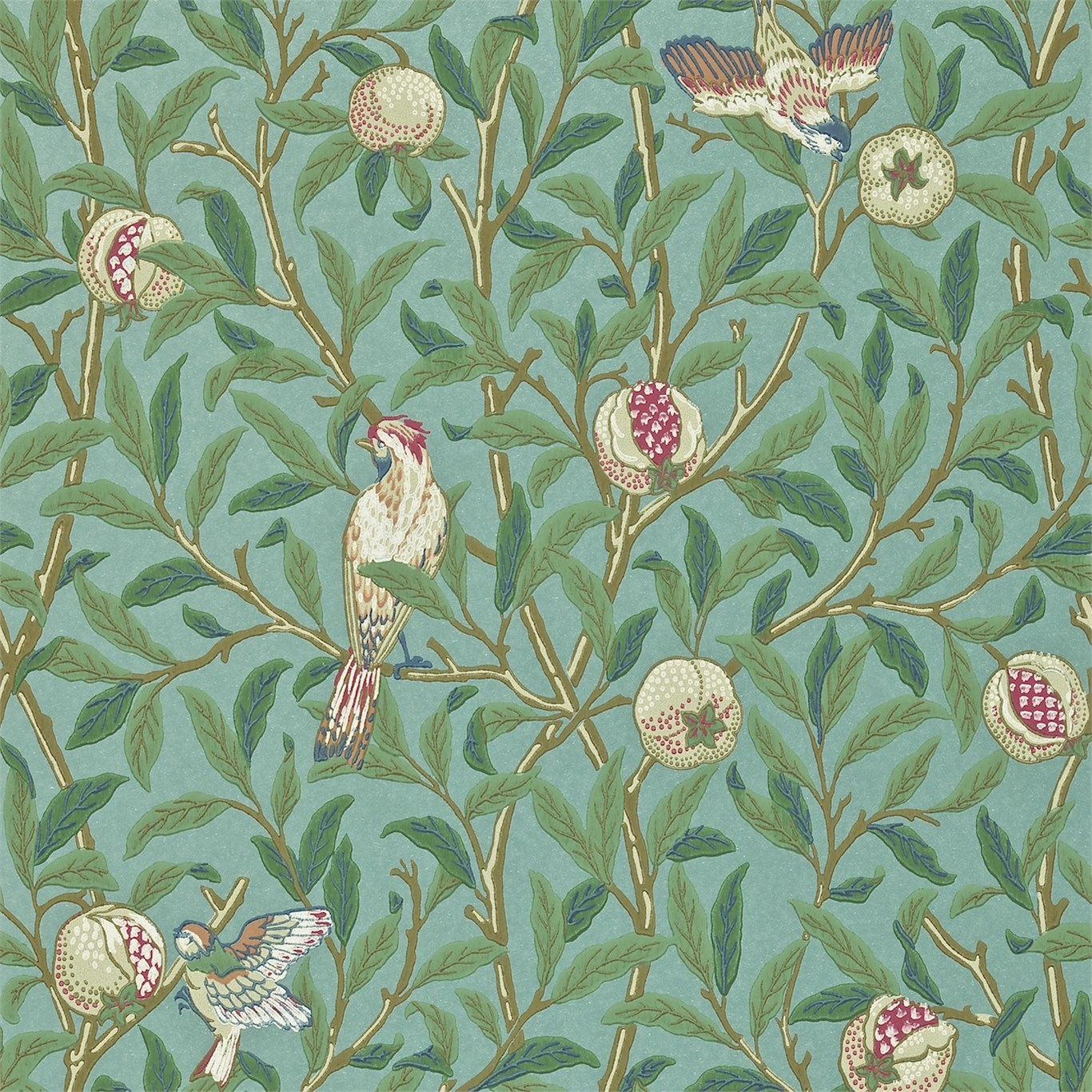 Morris & Co Bird and Pomegranate Wallpaper 212538