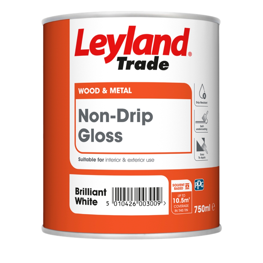 Leyland Trade Brilliant White NonDrip Gloss Paint Allen Braithwaite