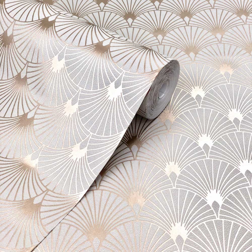 Superfresco Ecailles Gatsby Beige Rose Gold Wallpaper 101364 Superfresco Ecailles Gatsby Beige Rose Gold Wallpaper 101364