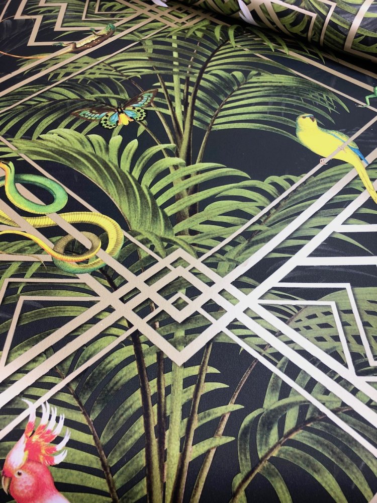 Holden Decor Congo Black Wallpaper 90202