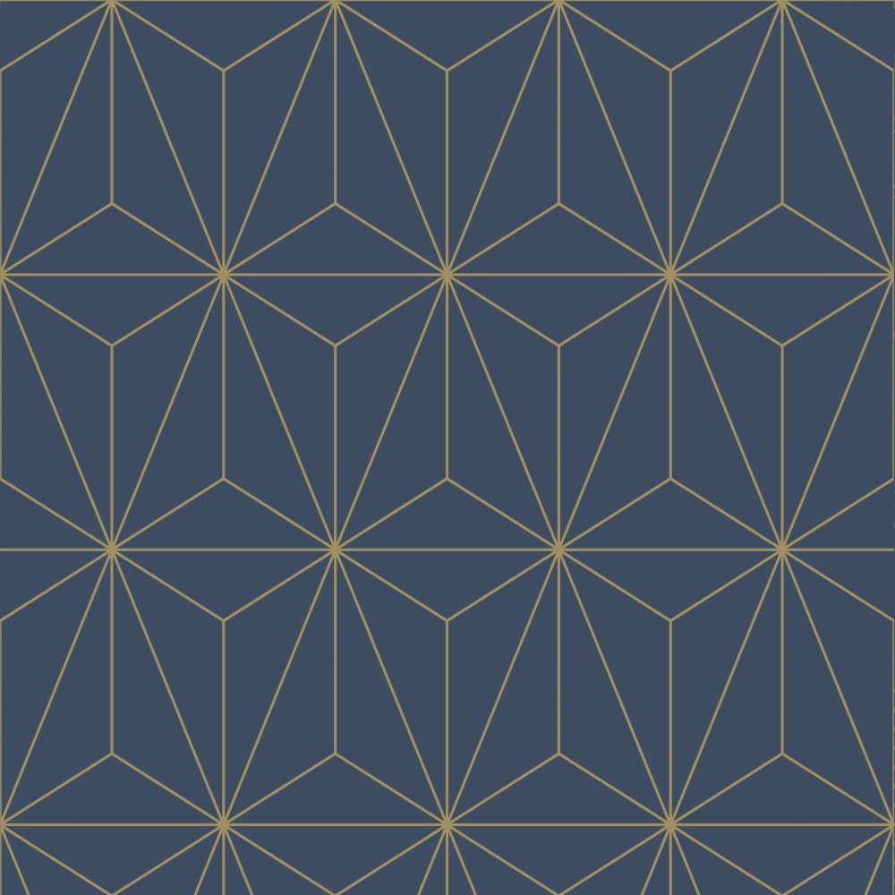 Graham & Brown Prism Navy Wallpaper 104742