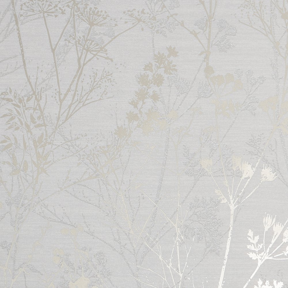 Superfresco Hedgerow Grey & Rose Gold Wallpaper