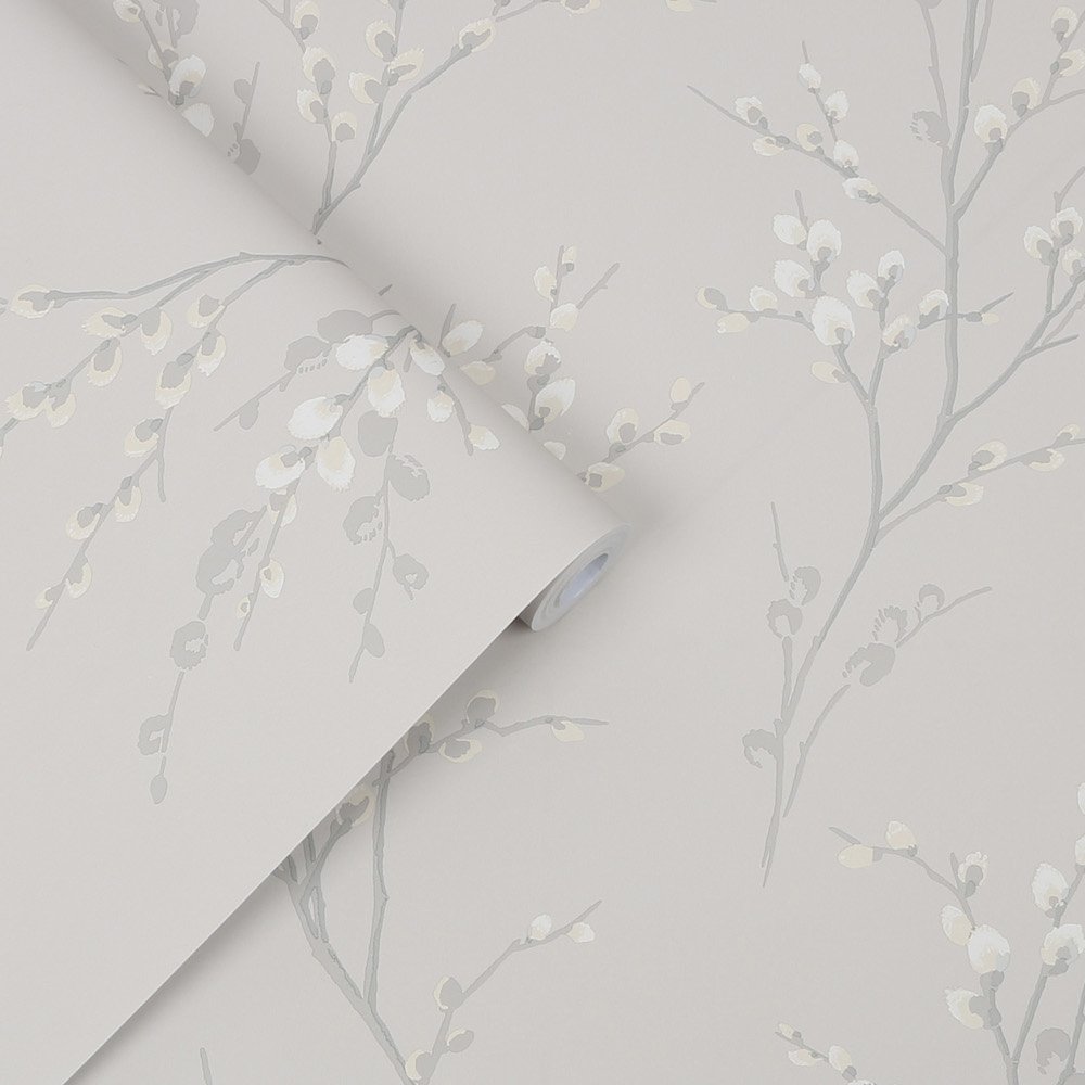 Laura Ashley Pussy Willow Dove Grey Wallpaper 113361