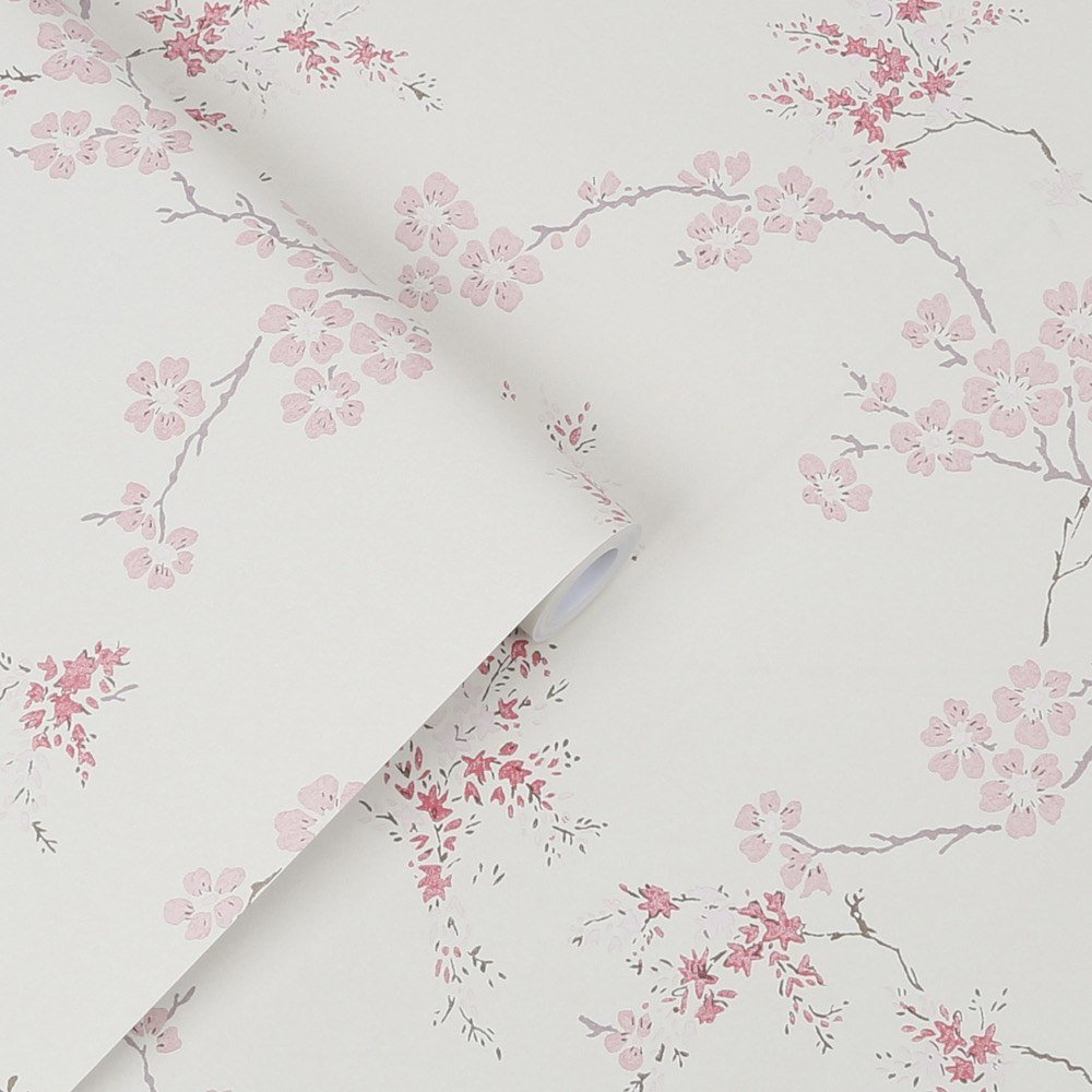 Laura Ashley Oriental Blossom Blush Wallpaper 113388
