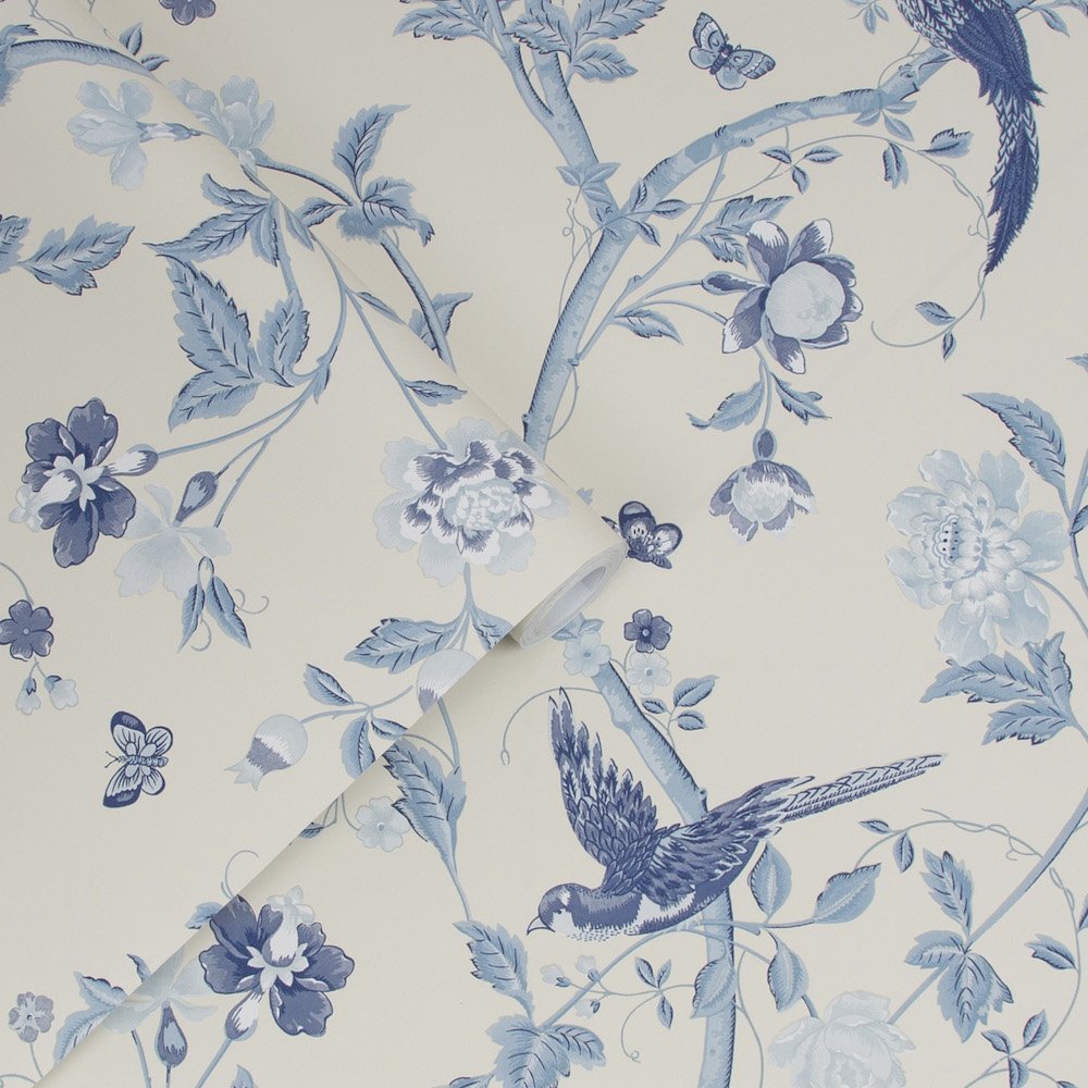 Laura Ashley Summer Palace Royal Blue Wallpaper 113390