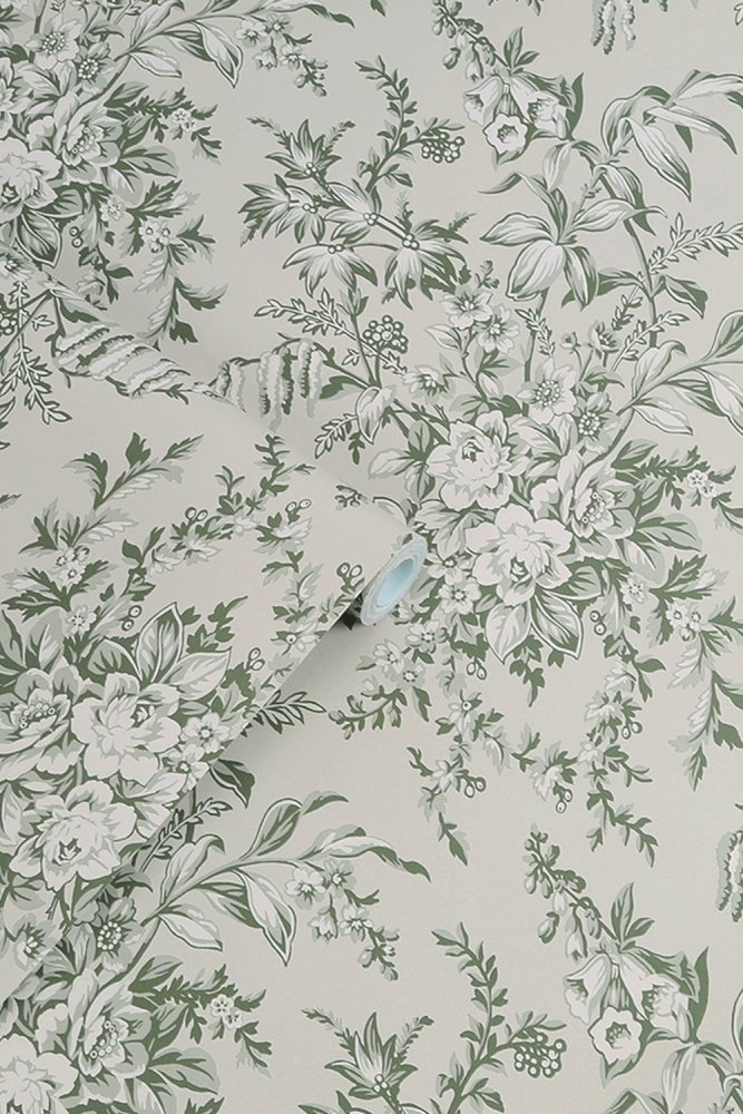 Laura Ashley Picardie Sage Wallpaper 114899