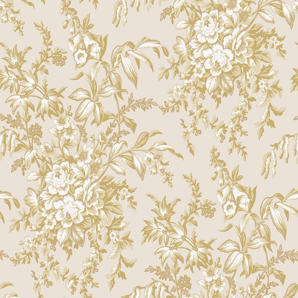 Laura Ashley Picardie Pale Gold Wallpaper 114900