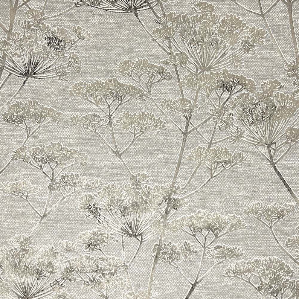 Boutique Serene Seed-Head Grey Wallpaper 119968