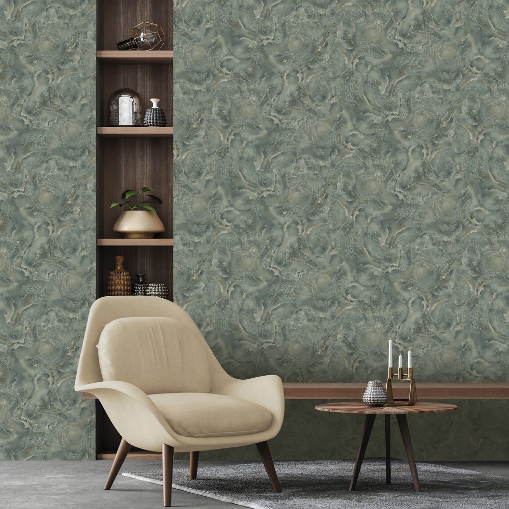 Belgravia Decor Palazzo Teal Wallpaper
