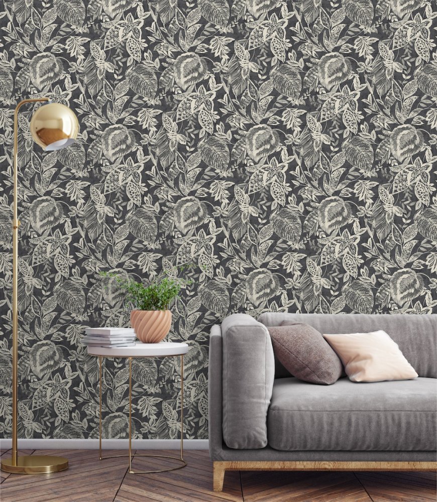 Grandeco Mae Grey Wallpaper 171803