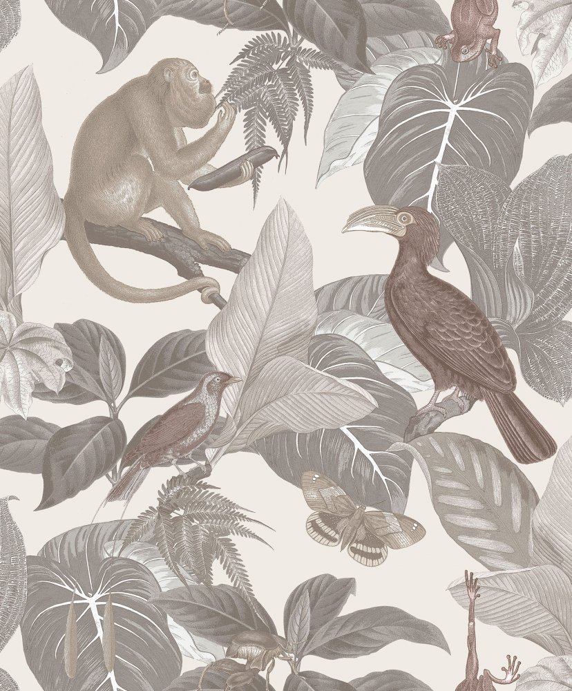 Galerie Tropical Life Greige Wallpaper 18501