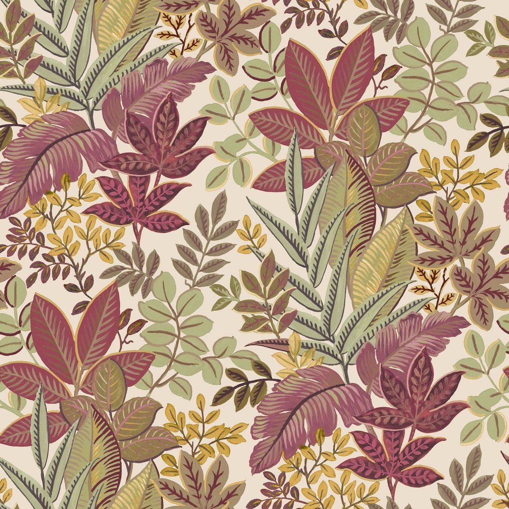 Galerie Foliage Red Wallpaper 18508