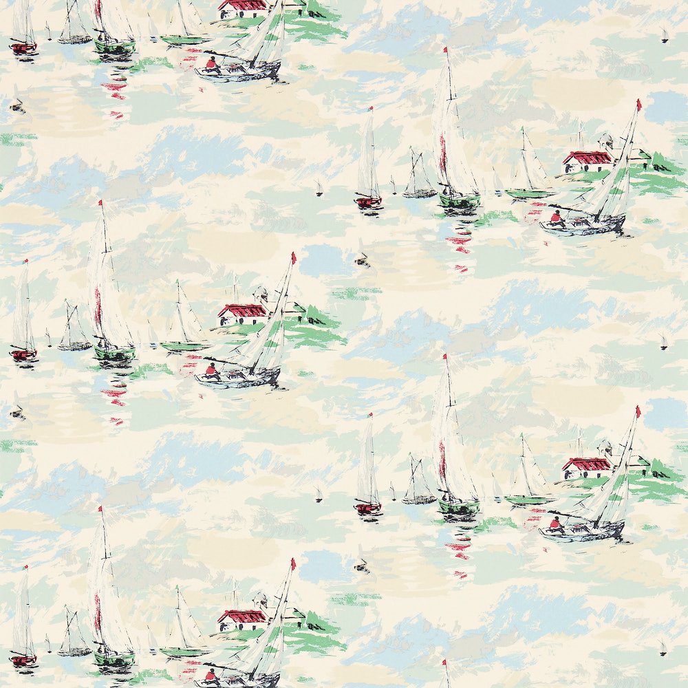 Sanderson Sail Away Sea Green Wallpaper 214588