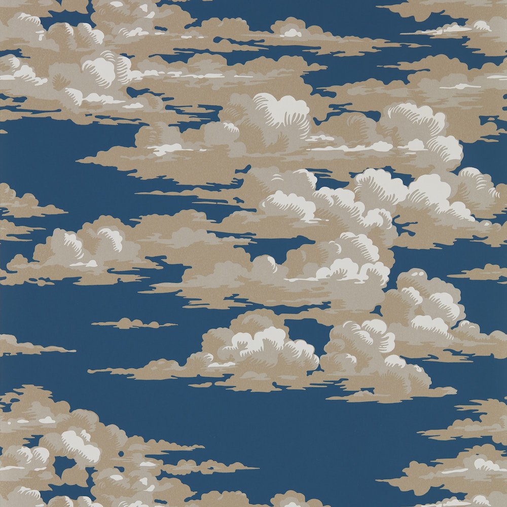 Sanderson Silvi Clouds Yaught Blue Wallpaper 216602