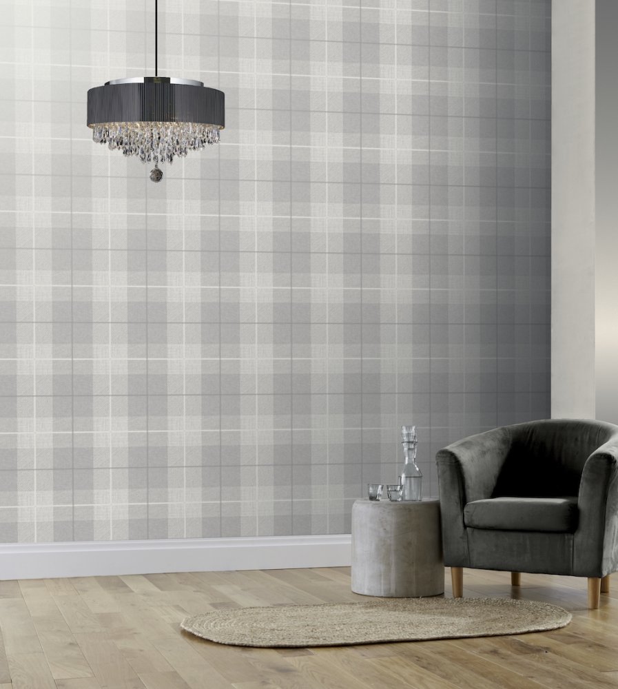 Arthouse Country Tartan Grey Wallpaper 294901