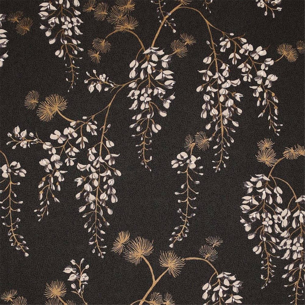 Arthouse Wisteria Floral Black and Gold Wallpaper 297302