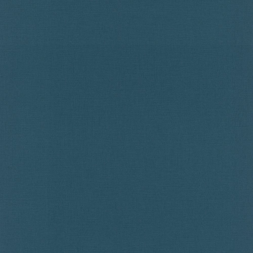 Rasch Amazing Linen Effect Petrol Blue Wallpaper 531381