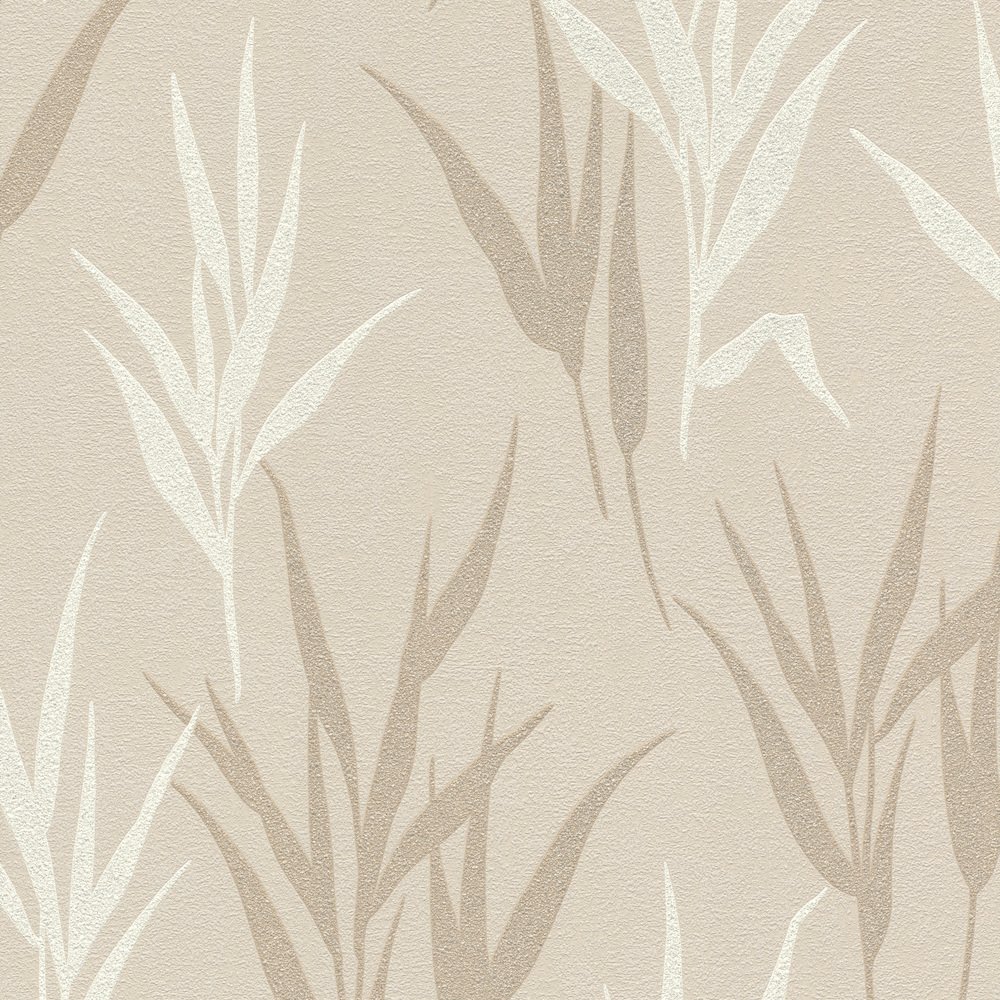 Rasch Shimmering Leaves Cream/Beige Wallpaper 541915