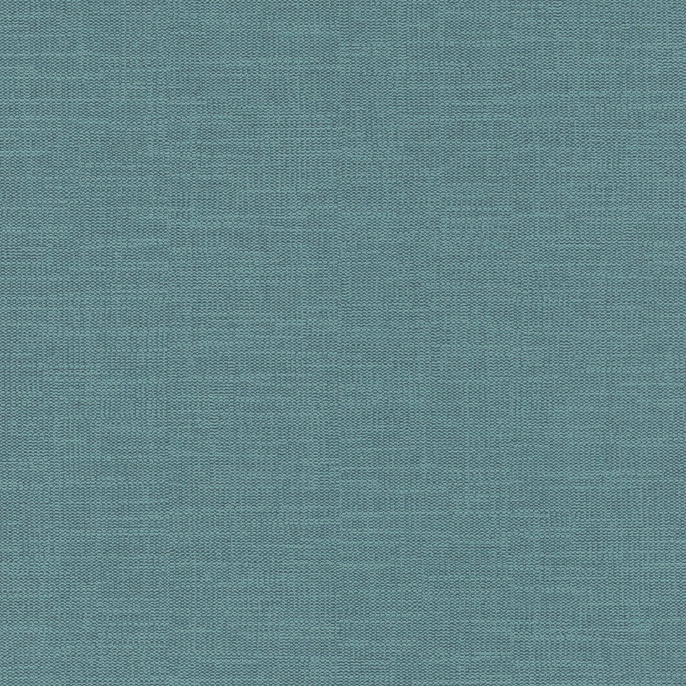 Rasch Woven Textile Teal Wallpaper 700473