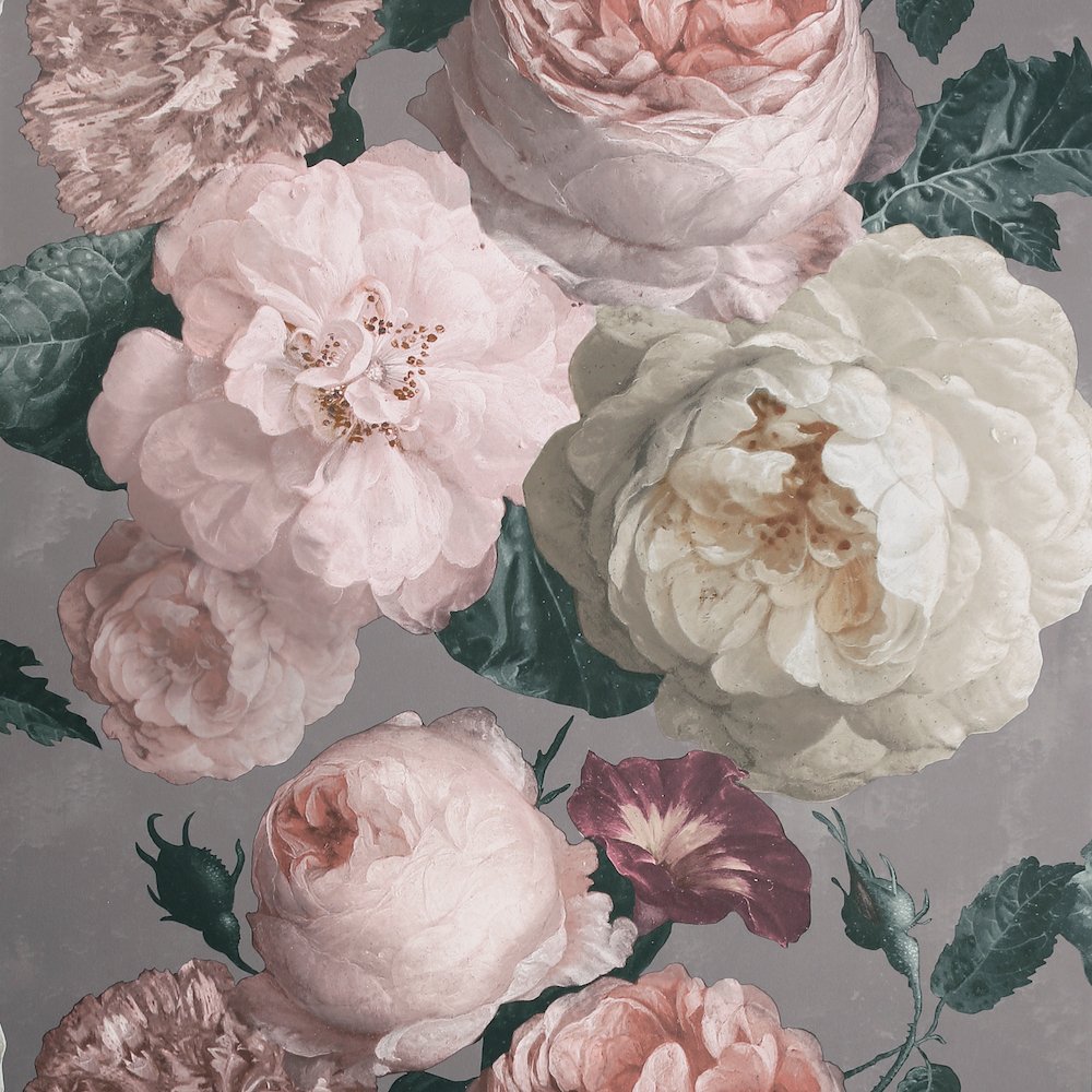 Arthouse Highgrove Floral Warm Grey Wallpaper 909302