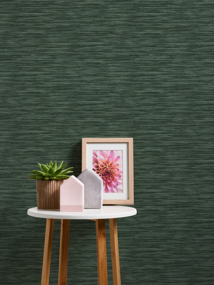 Daniel Hechter Linear Forest Green Wallpaper