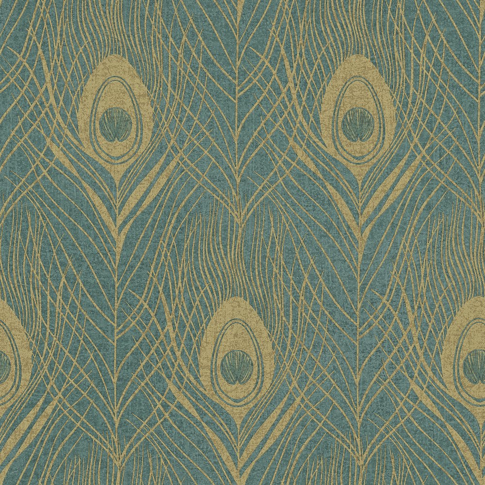 AS Creation Peacock Feather Green Wallpaper