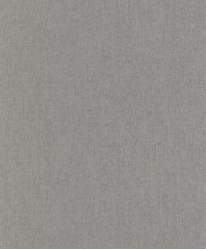 Caselio Linen Plain Grey Wallpaper