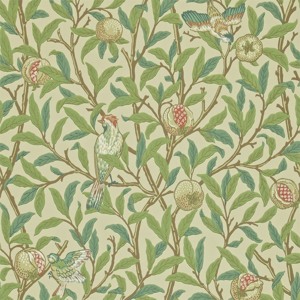 Bird and Pomegranate wallpaper by Morris and Co 212539