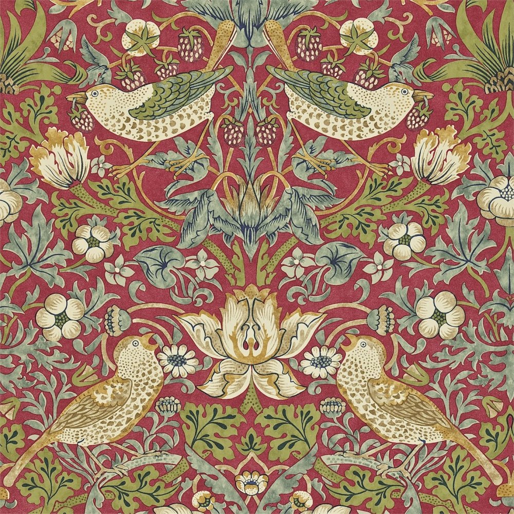 Pure Strawberry Thief wallpaper by Morris and Co 212563