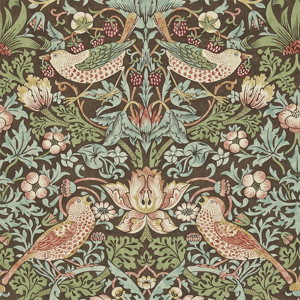 Pure Strawberry Thief wallpaper by Morris and Co 212565