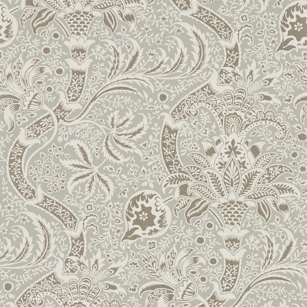 Morris Indian grey and pewter wallpaper Morris Archive IV