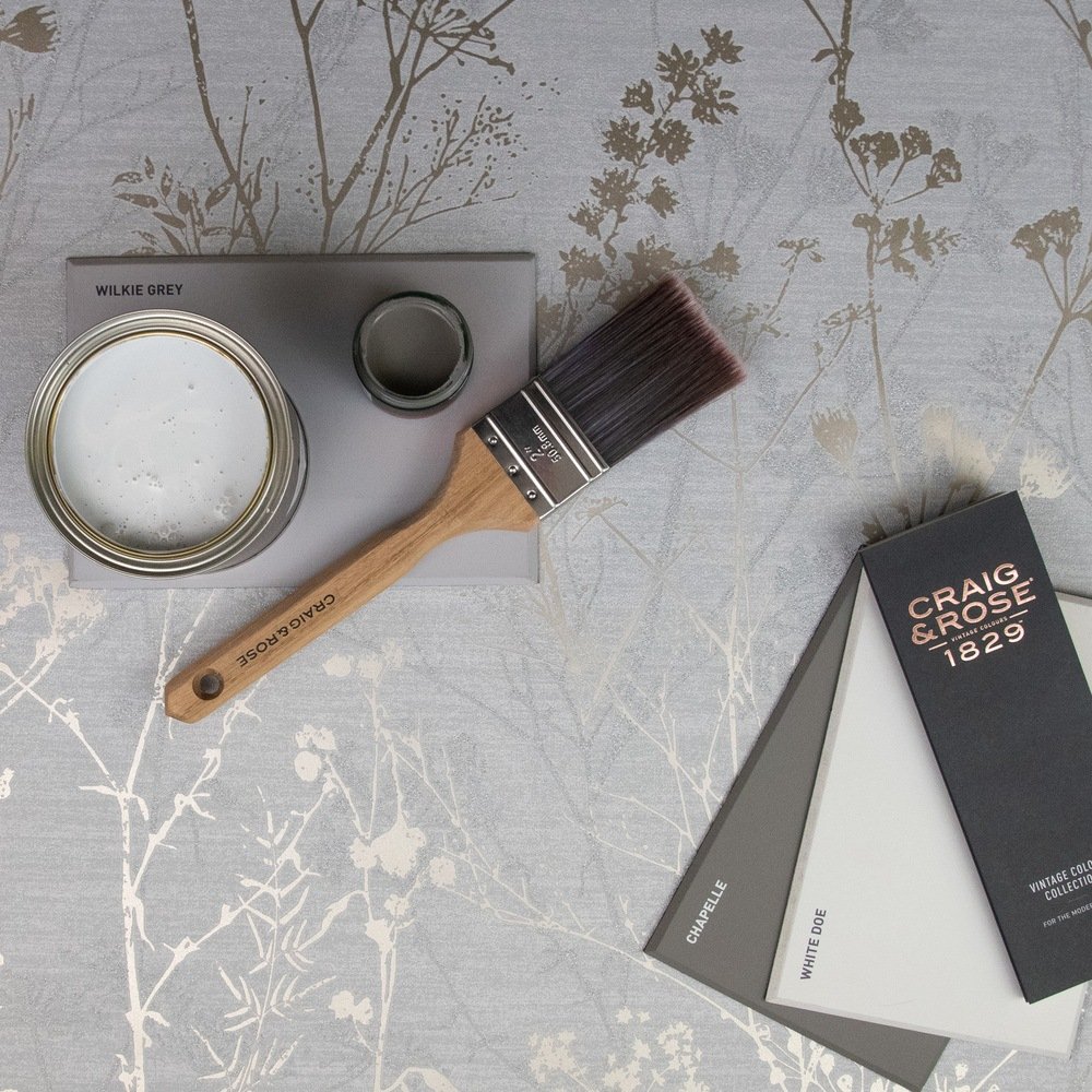 Superfresco Hedgerow Grey & Rose Gold Wallpaper