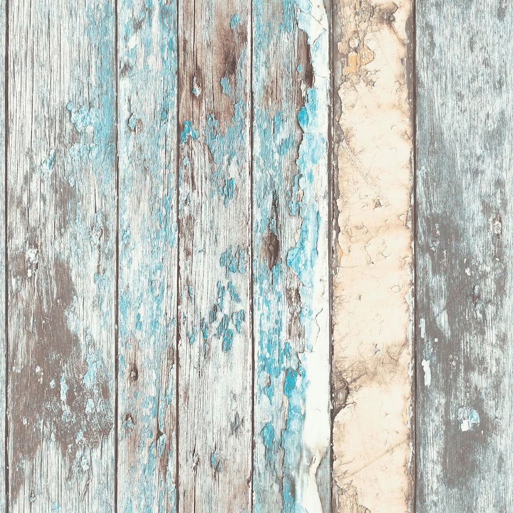 Grandeco Exposure Weathered Wood Teal Wallpaper EP3601