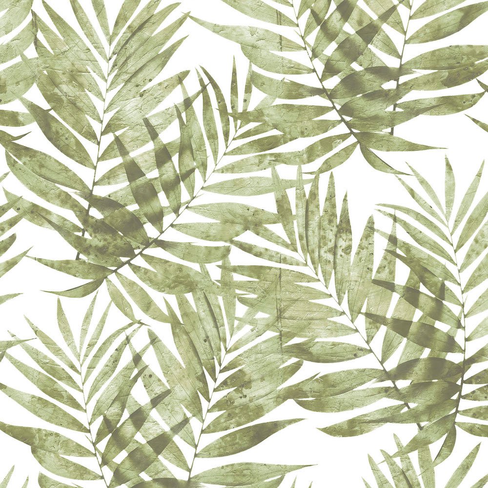 Galerie Organic Textures Tropical Leaves Green Wallpaper G67944