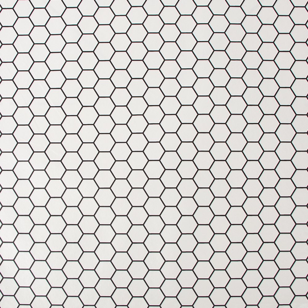 Contour Antibac Hexagon Lattice White Wallpaper 112650