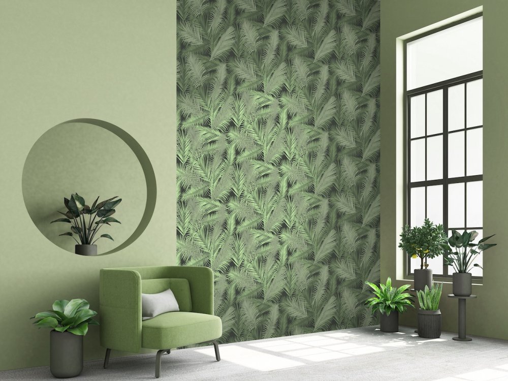 Ugepa Llana Leaf Green Wallpaper J98234