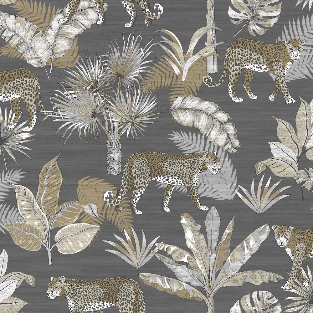 Grandeco Leopard Grey Wallpaper JF2103