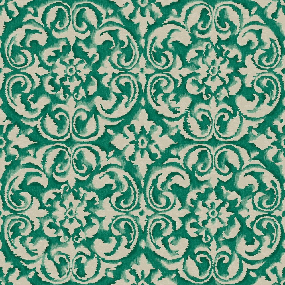 Karin Sajo Rosace Aquarelle Green Wallpaper KS3006