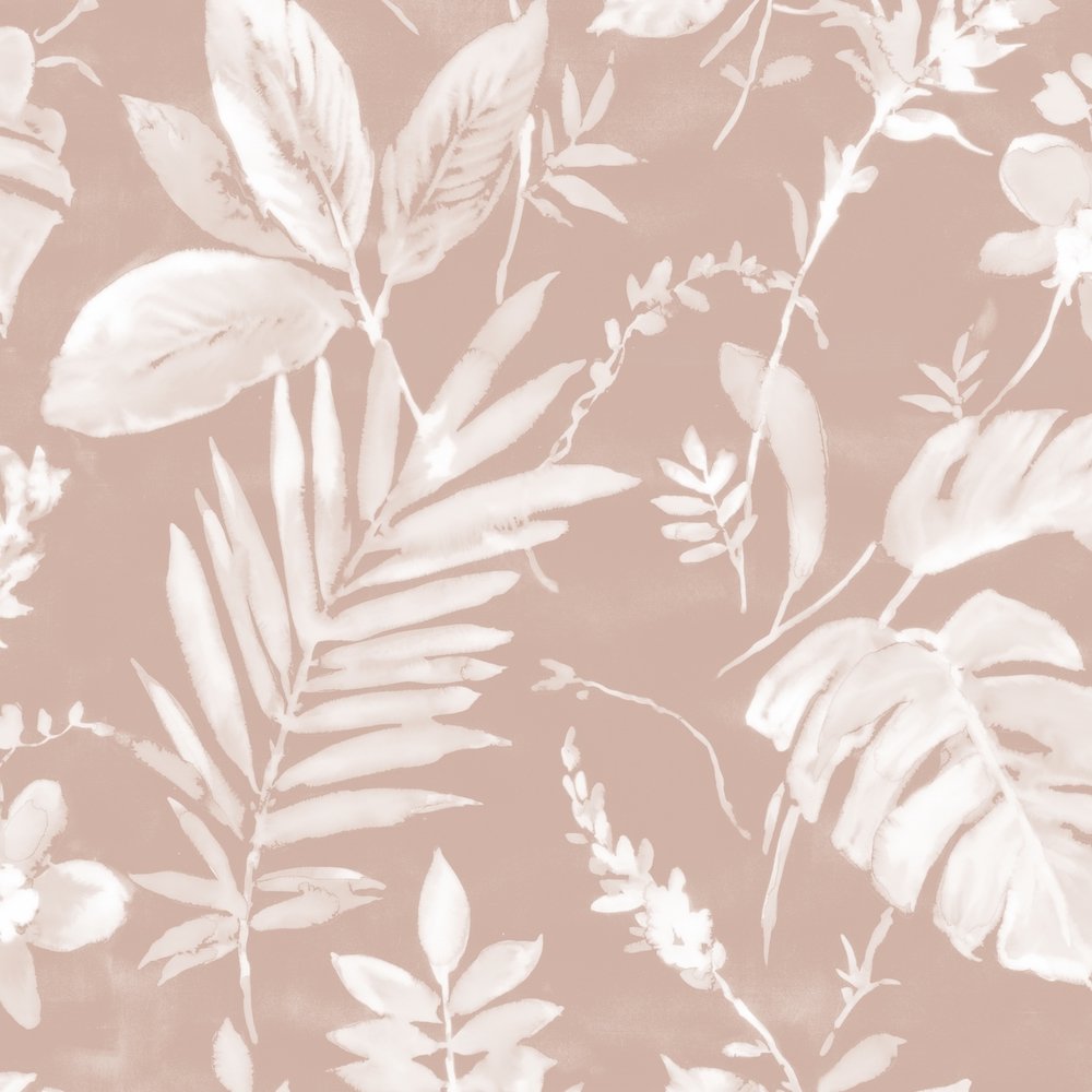 Ugepa Tane Leaf Blush Wallpaper L98903
