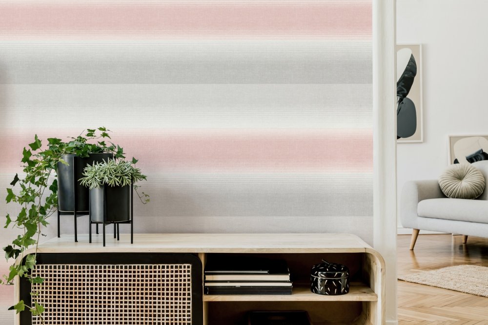 Crown Kirby Stripe Pink Wallpaper M1642