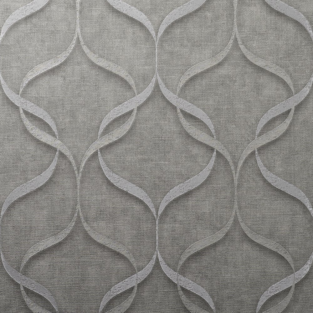 Fine Decor Milano Wave Grey Wallpaper M95616