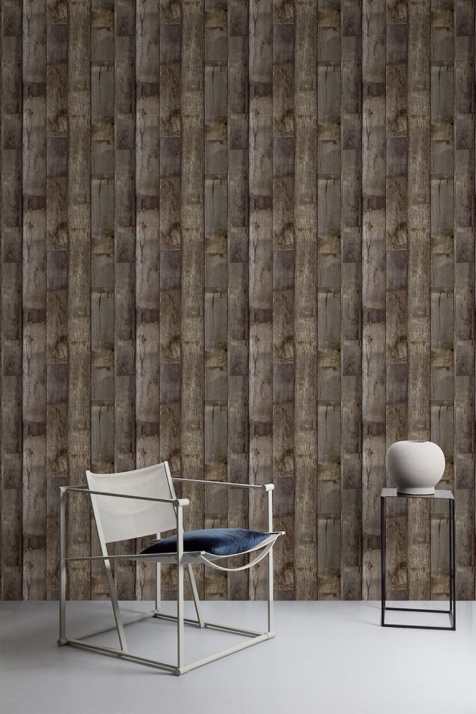 Grandeco Aubrun Brown Wallpaper WL1401