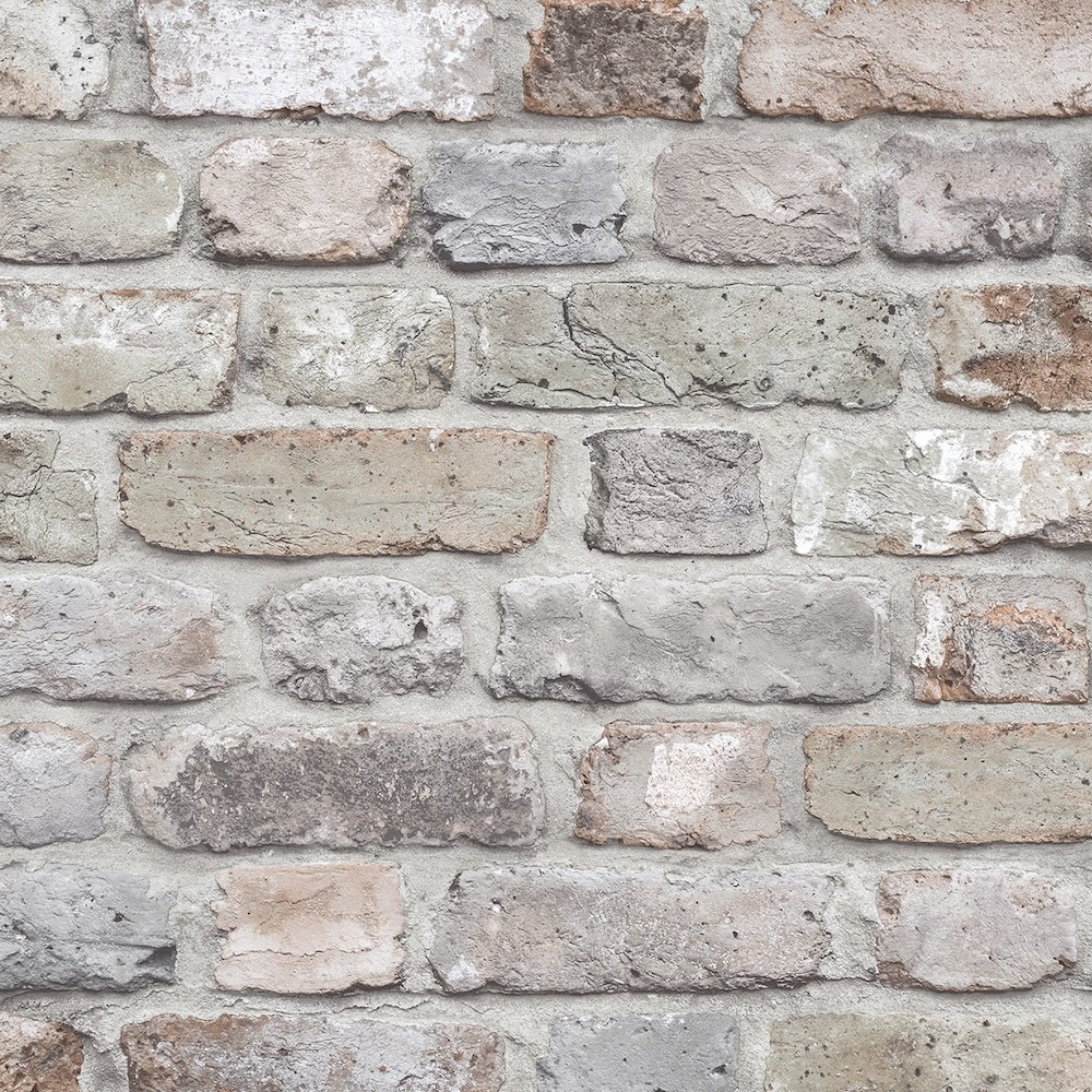 Grandeco Rustic Brick Natural Wallpaper WL2201