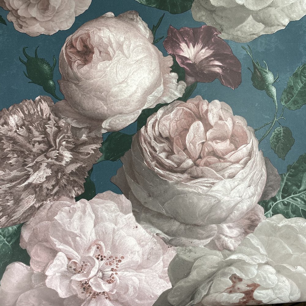 Arthouse Highgrove Floral Teal Wallpaper 909301